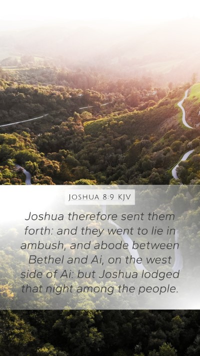 Joshua 8:9 KJV Bible Verse Image
