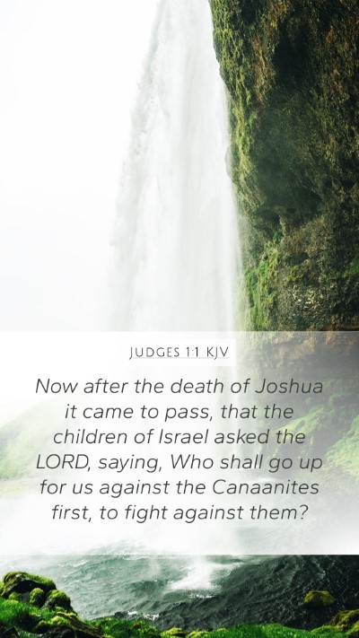 Judges 1:1 KJV Bible Verse Image