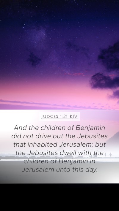 Judges 1:21 KJV Bible Verse Image