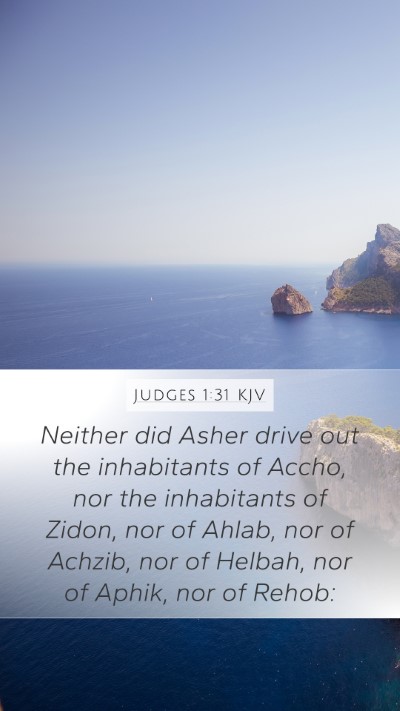 Judges 1:31 KJV Bible Verse Image
