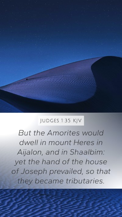 Judges 1:35 KJV Bible Verse Image