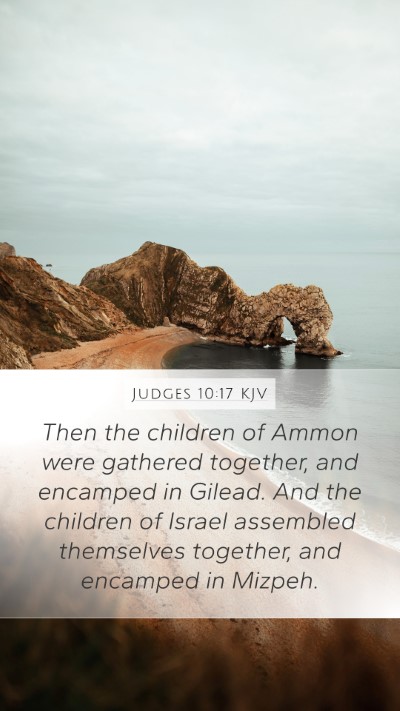 Judges 10:17 KJV Bible Verse Image