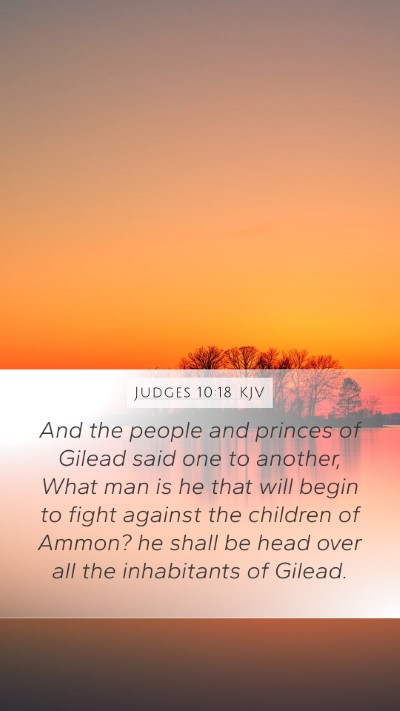 Judges 10:18 KJV Bible Verse Image