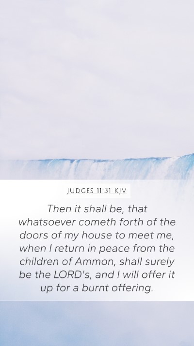 Judges 11:31 KJV Bible Verse Image