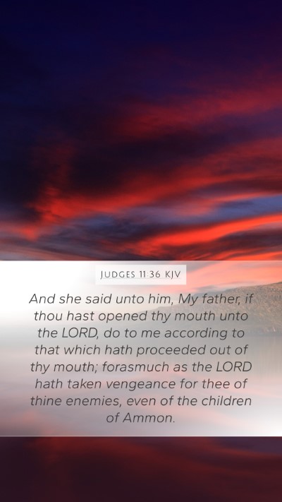 Judges 11:36 KJV Bible Verse Image