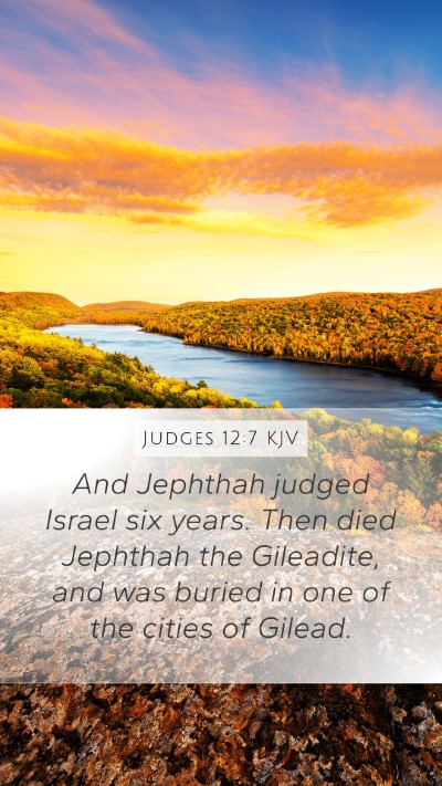 Judges 12:7 KJV Bible Verse Image