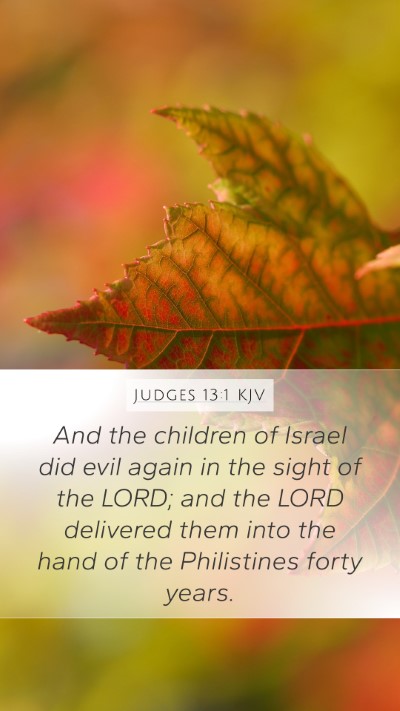 Judges 13:1 KJV Bible Verse Image