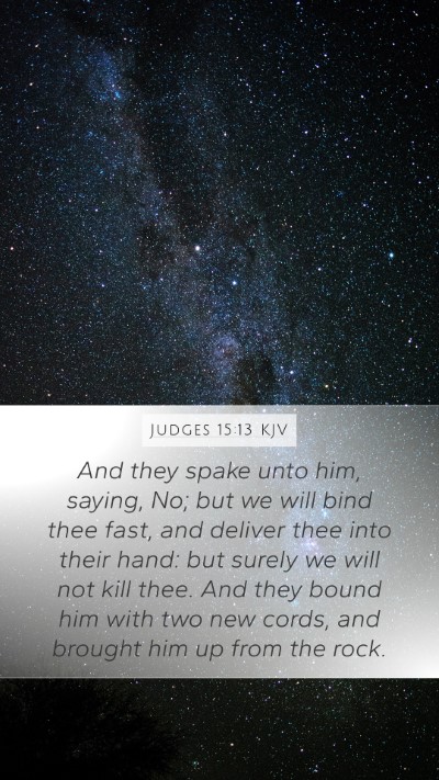 Judges 15:13 KJV Bible Verse Image