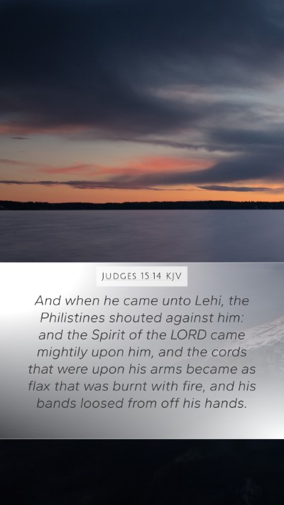 Judges 15:14 KJV Bible Verse Image