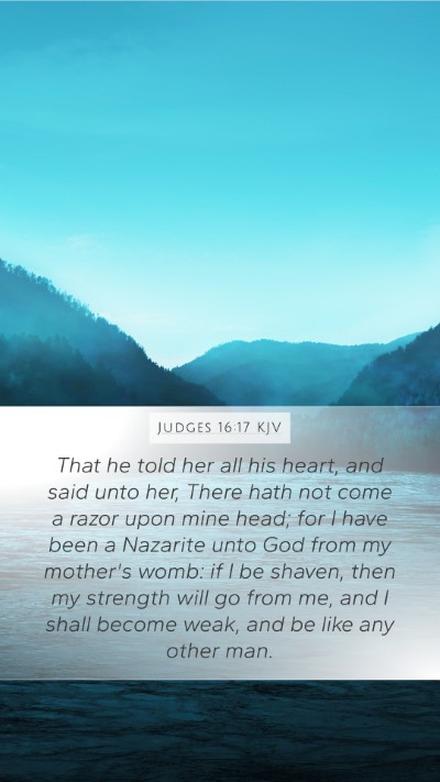 Judges 16:17 KJV Bible Verse Image