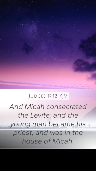 Judges 17:12 KJV Bible Verse Image