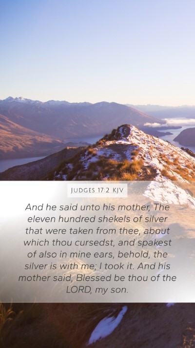 Judges 17:2 KJV Bible Verse Image