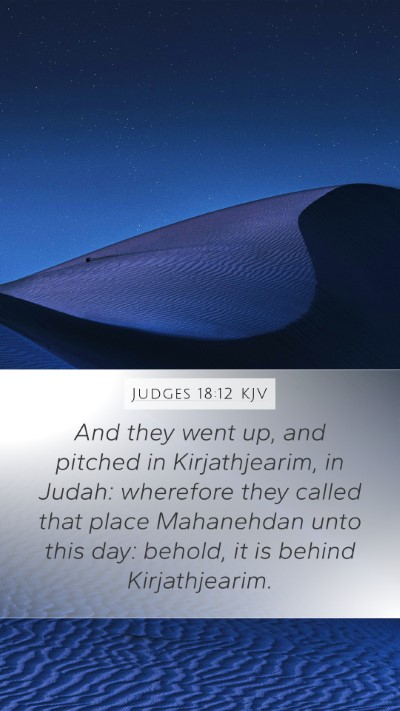 Judges 18:12 KJV Bible Verse Image