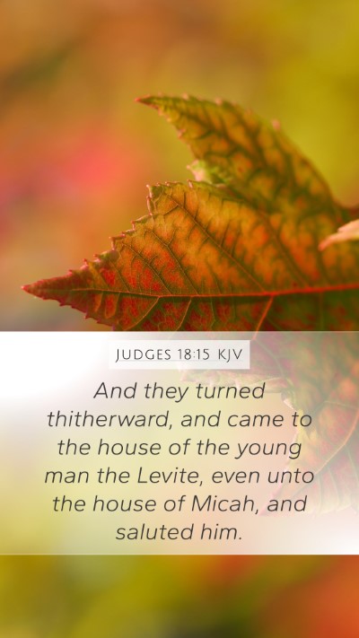 Judges 18:15 KJV Bible Verse Image
