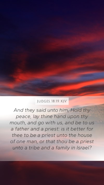 Judges 18:19 KJV Bible Verse Image