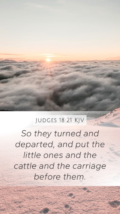 Judges 18:21 KJV Bible Verse Image