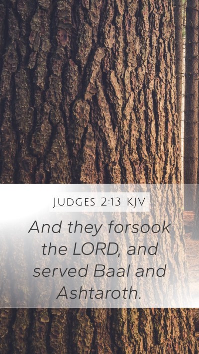 Judges 2:13 KJV Bible Verse Image