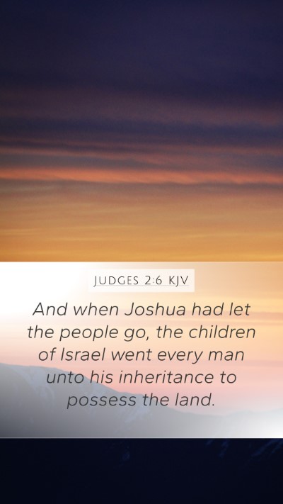 Judges 2:6 KJV Bible Verse Image