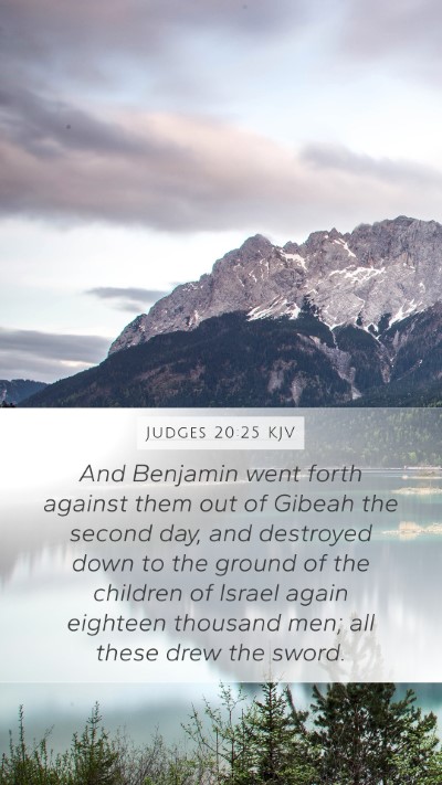 Judges 20:25 KJV Bible Verse Image