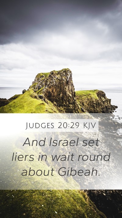 Judges 20:29 KJV Bible Verse Image