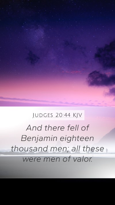 Judges 20:44 KJV Bible Verse Image