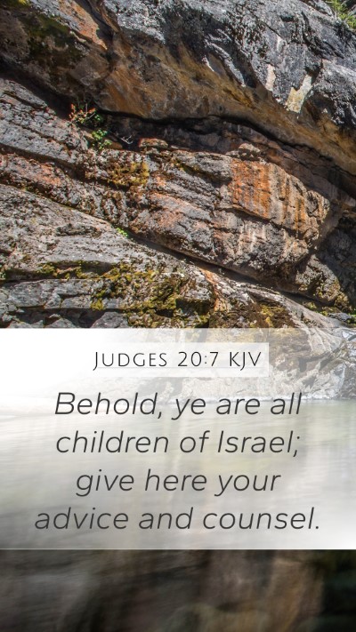 Judges 20:7 KJV Bible Verse Image
