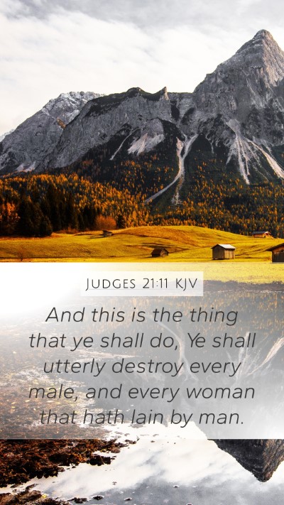 Judges 21:11 KJV Bible Verse Image