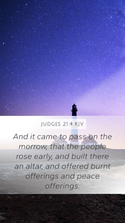 Judges 21:4 KJV Bible Verse Image