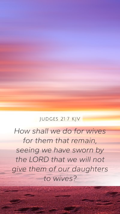 Judges 21:7 KJV Bible Verse Image