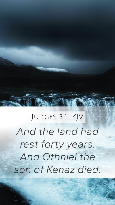 Judges 3:11 KJV Bible Verse Image