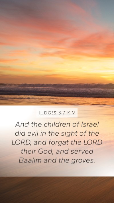 Judges 3:7 KJV Bible Verse Image