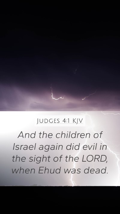 Judges 4:1 KJV Bible Verse Image