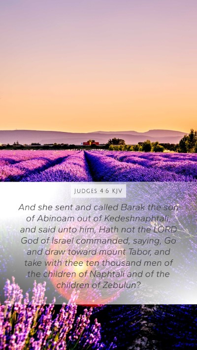 Judges 4:6 KJV Bible Verse Image