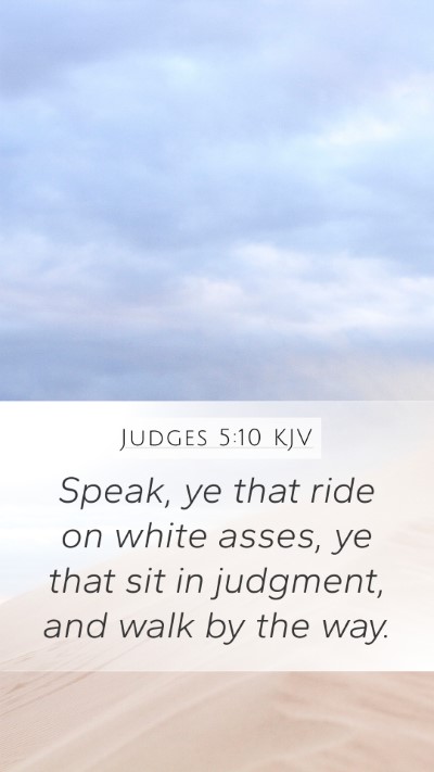Judges 5:10 KJV Bible Verse Image