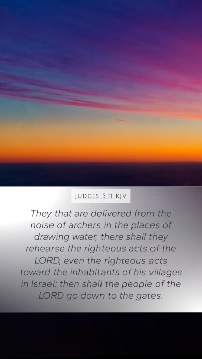 Judges 5:11 KJV Bible Verse Image