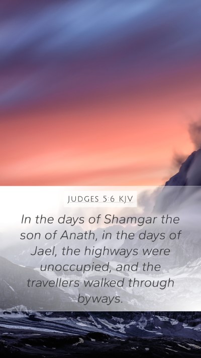 Judges 5:6 KJV Bible Verse Image