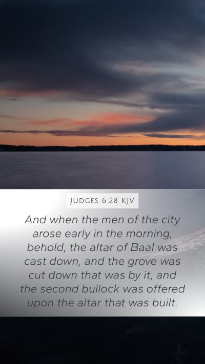 Judges 6:28 KJV Bible Verse Image