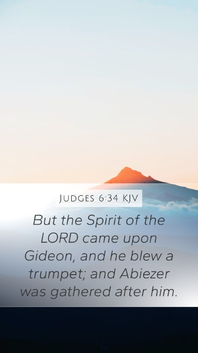 Judges 6:34 KJV Bible Verse Image