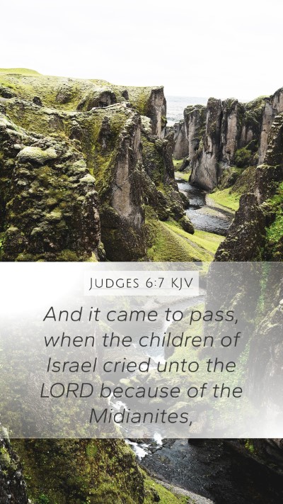 Judges 6:7 KJV Bible Verse Image