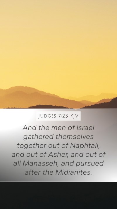 Judges 7:23 KJV Bible Verse Image
