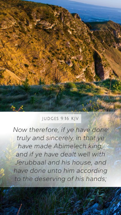 Judges 9:16 KJV Bible Verse Image