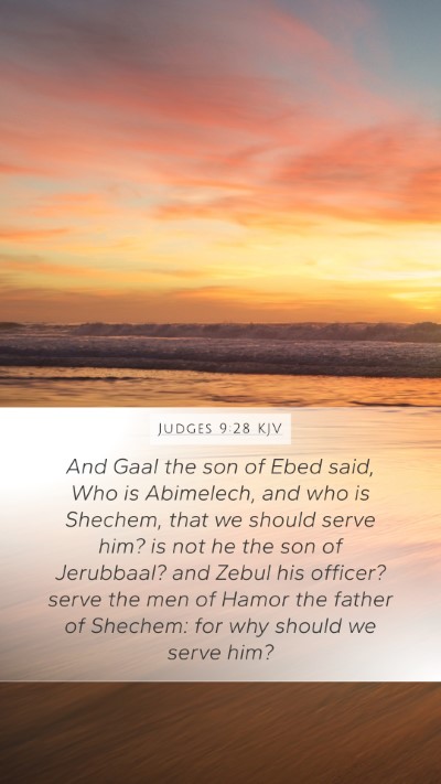 Judges 9:28 KJV Bible Verse Image