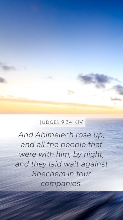 Judges 9:34 KJV Bible Verse Image
