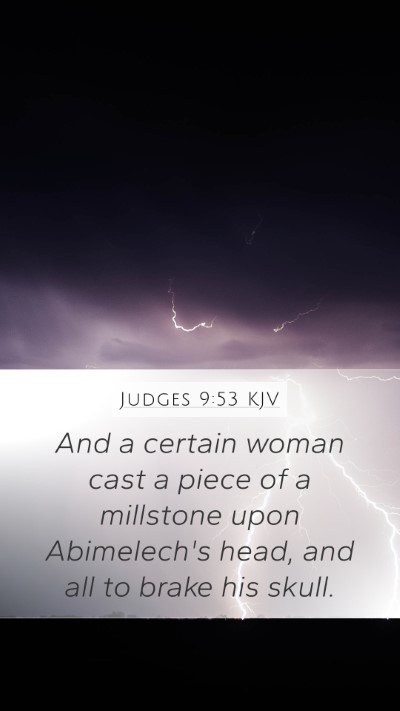 Judges 9:53 KJV Bible Verse Image
