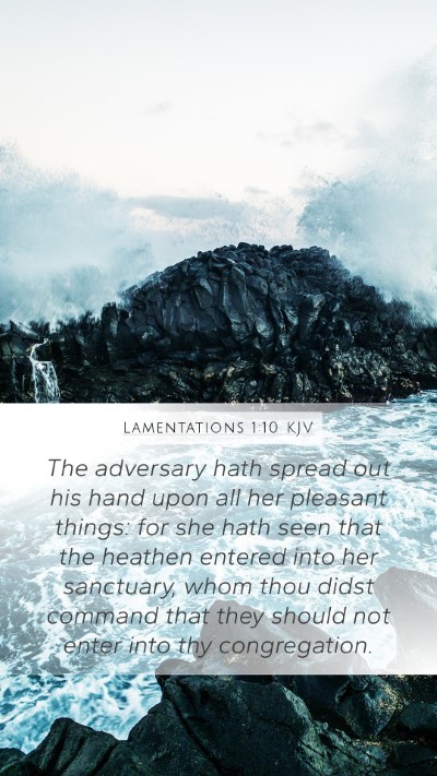 Lamentations 1:10 KJV Bible Verse Image