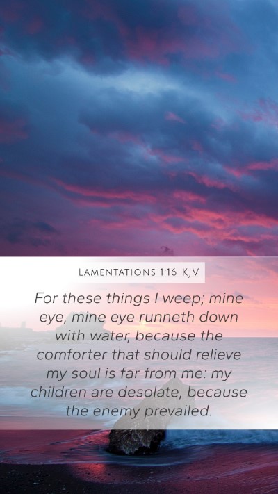 Lamentations 1:16 KJV Bible Verse Image