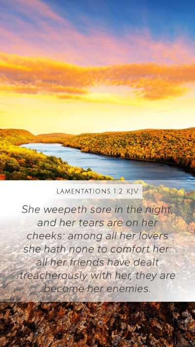 Lamentations 1:2 KJV Bible Verse Image