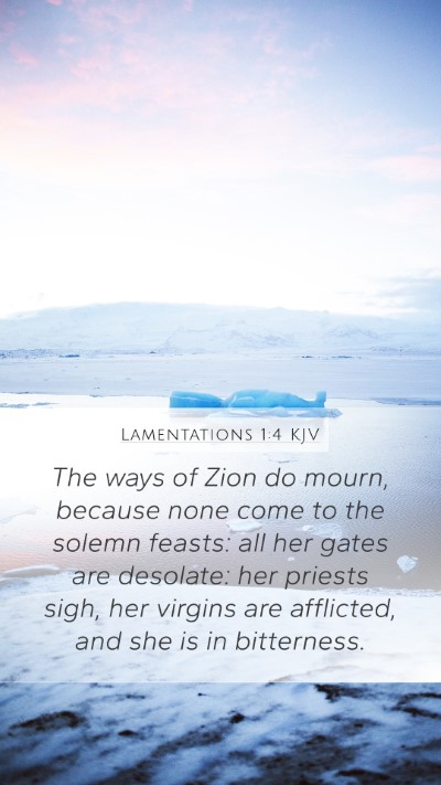 Lamentations 1:4 KJV Bible Verse Image