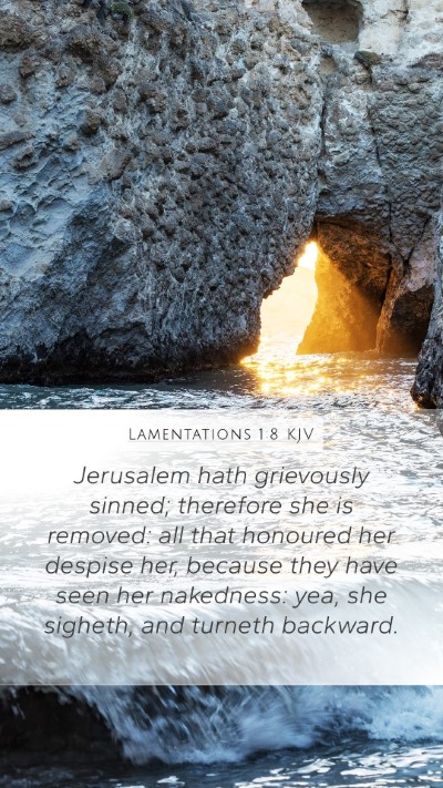 Lamentations 1:8 KJV Bible Verse Image
