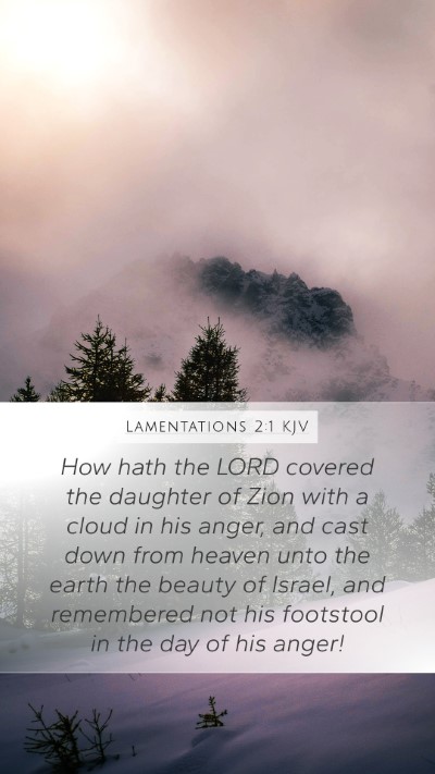 Lamentations 2:1 KJV Bible Verse Image